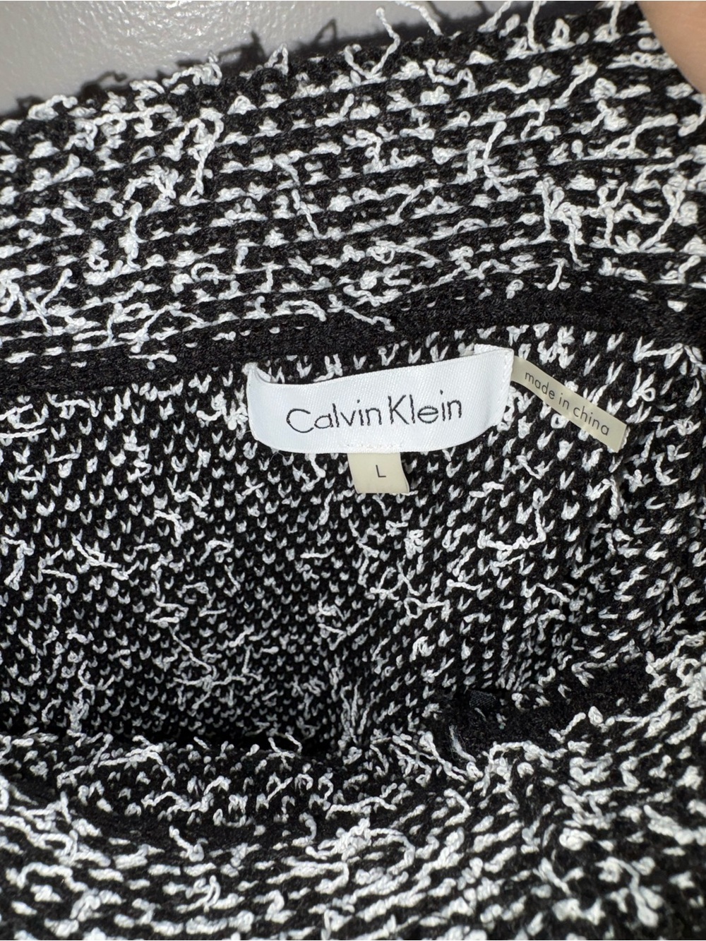 Calvin Klein Monochrome Marled Knit Skirt - Size Large - Matching set available